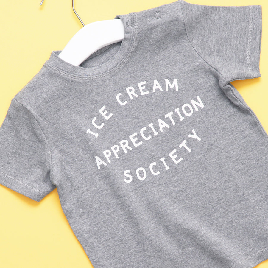 SECONDS - Ice Cream Appreciation Society - Toddler T-Shirt - Grey