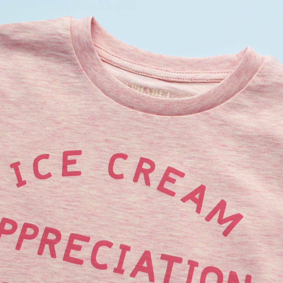 Ice Cream Appreciation Society - Kid's T-shirt - Heather Pink
