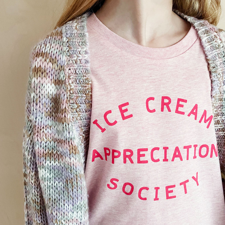 Ice Cream Appreciation Society - Kid's T-shirt - Heather Pink