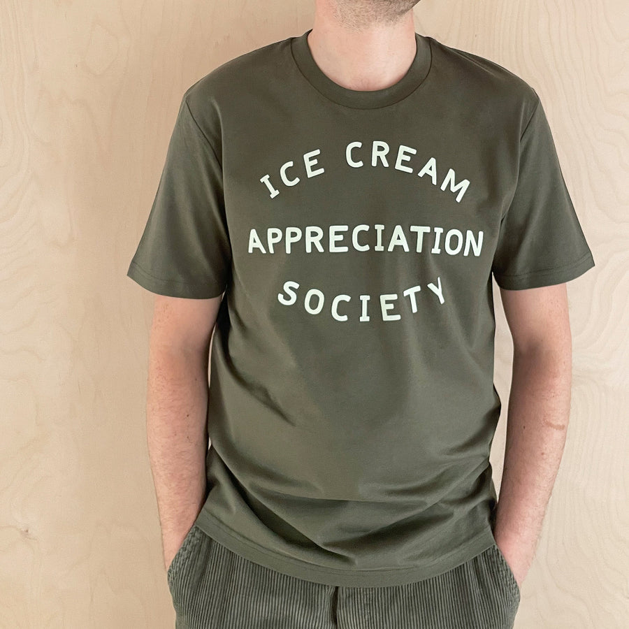 Ice Cream Appreciation Society - Unisex T-Shirt - Khaki