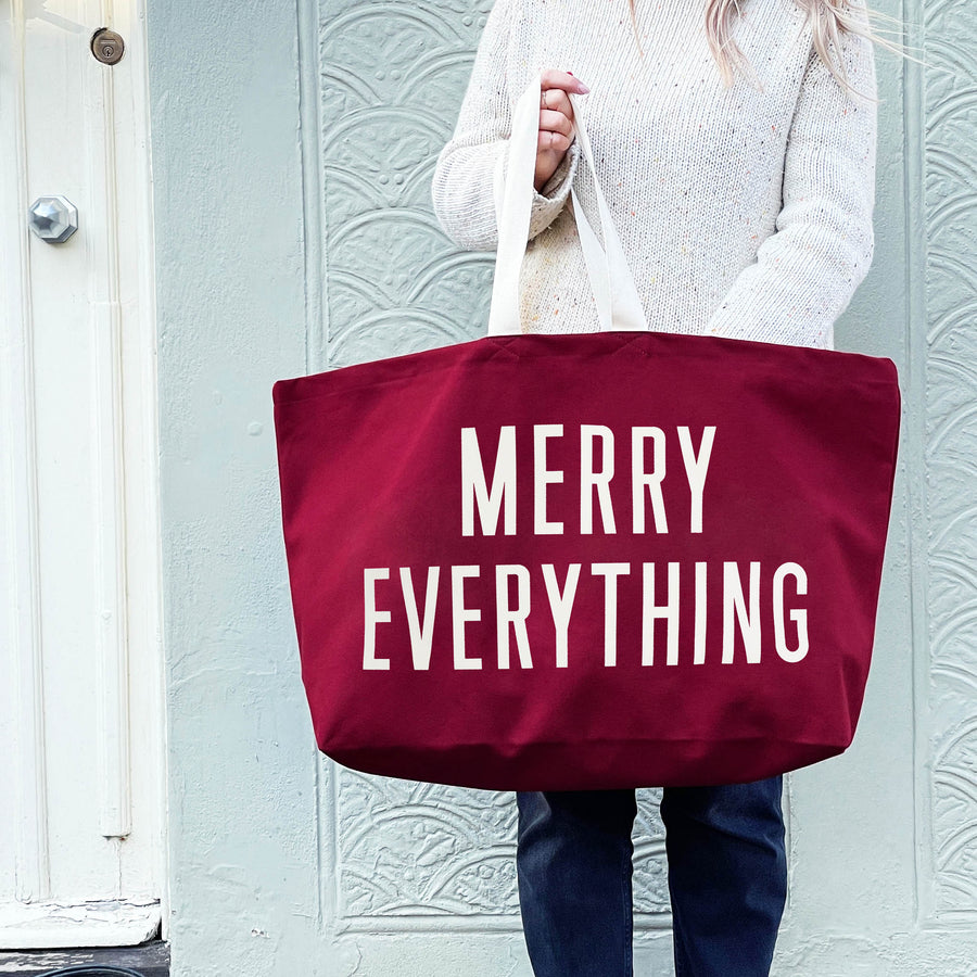 Merry Everything - Burgundy REALLY Big Bag