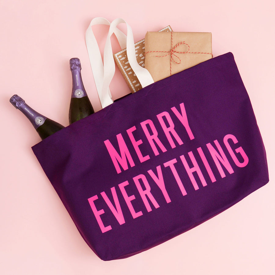 Merry Everything - Plum REALLY Big Bag