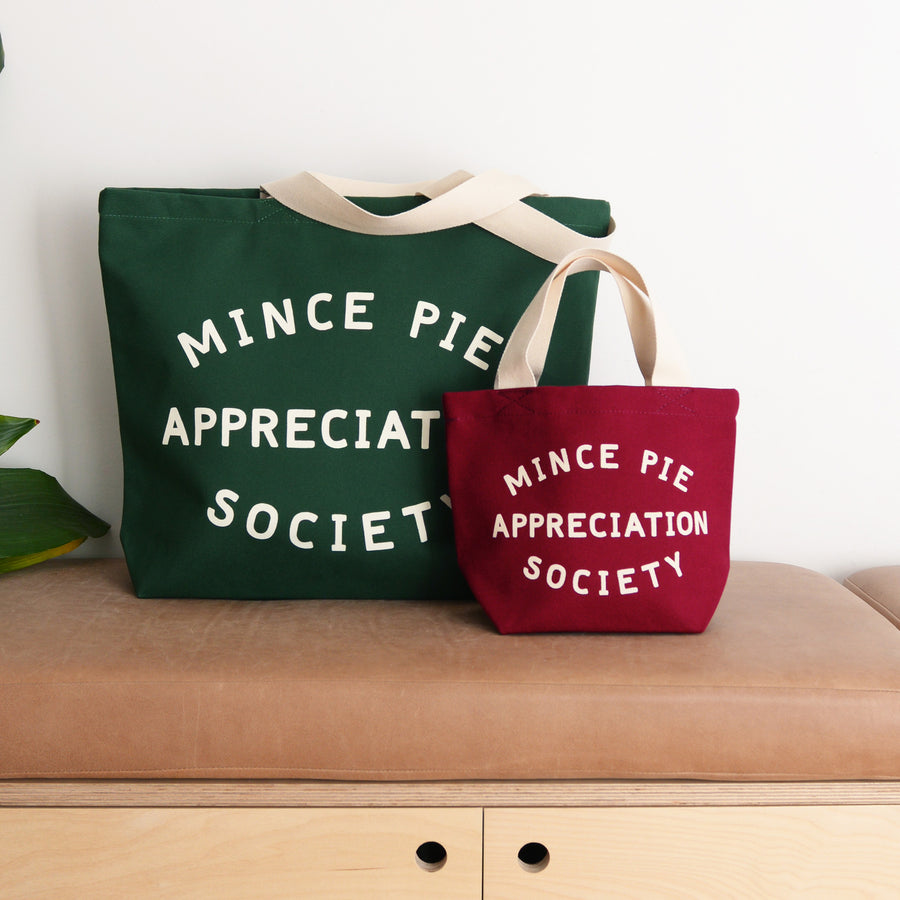 Mince Pie Appreciation Society - Little Canvas Bag