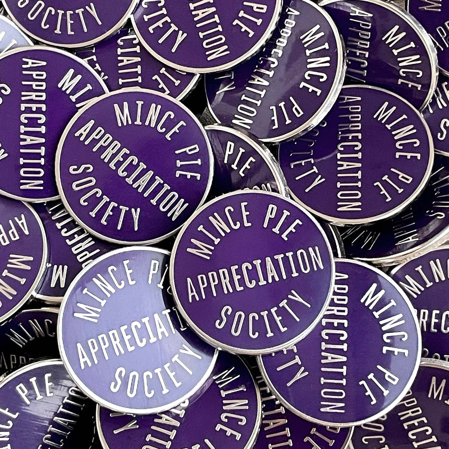 Mince Pie Appreciation Society - Plum - Enamel Pin