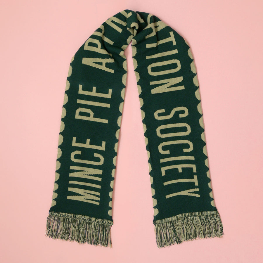 Mince Pie Appreciation Society - Pine Knitted Scarf