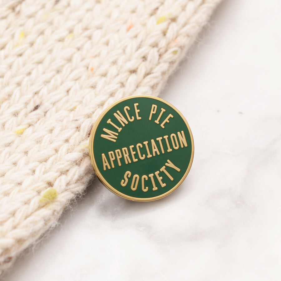 Mince Pie Appreciation Society - Green - Enamel Pin