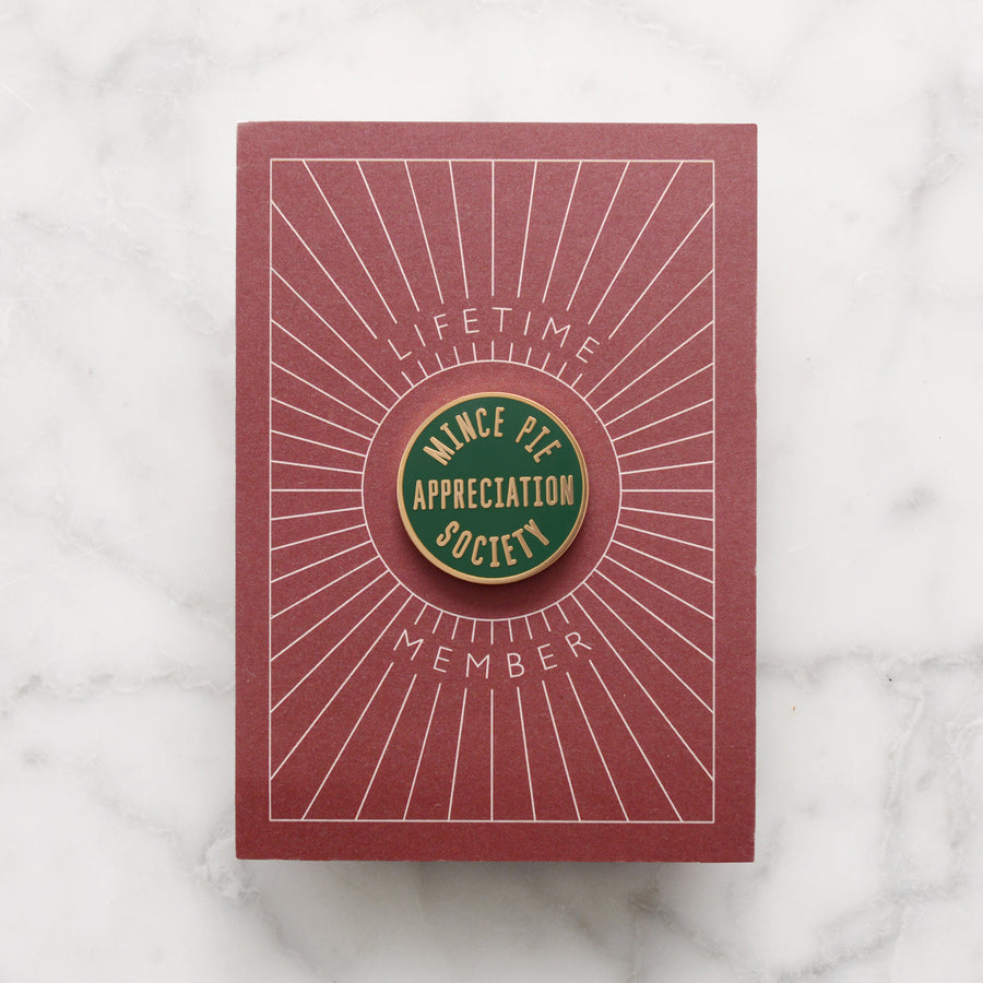 Mince Pie Appreciation Society - Green - Enamel Pin