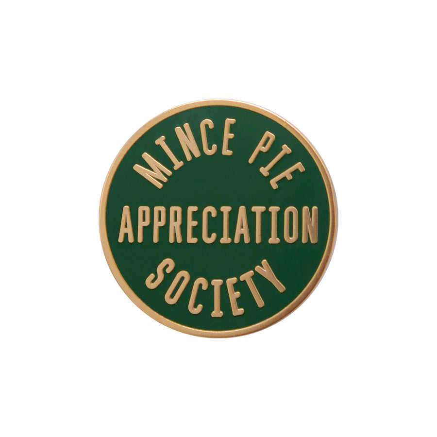 Mince Pie Appreciation Society - Green - Enamel Pin