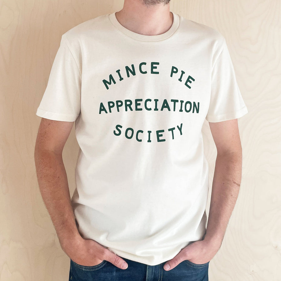 Mince Pie Appreciation Society - Unisex T-Shirt - Natural Fleck