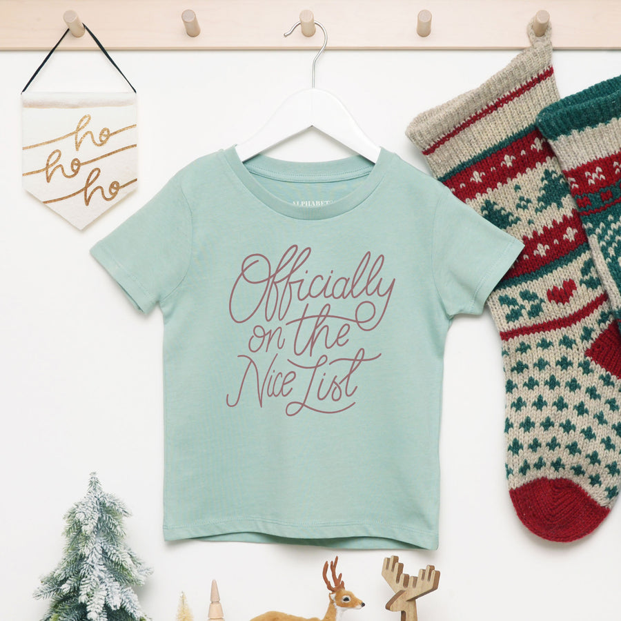 SECONDS - Officially on the Nice List - Kid's T-Shirt - Ice/Berry
