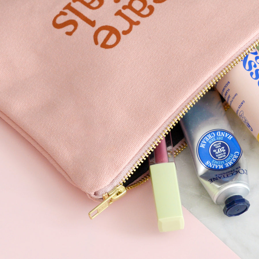 Self-Care Essentials - Blush Pink Canvas Pouch