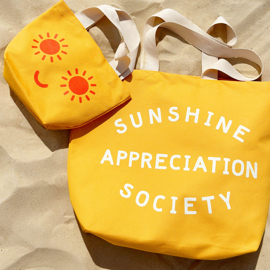 Sunshine Appreciation Society - Yellow Canvas Tote Bag