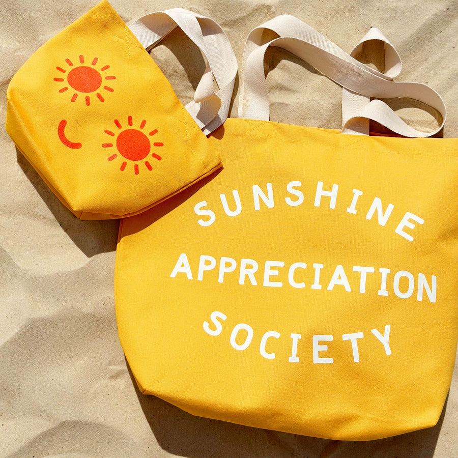 SECONDS - Sunshine Appreciation Society - Yellow Canvas Tote Bag