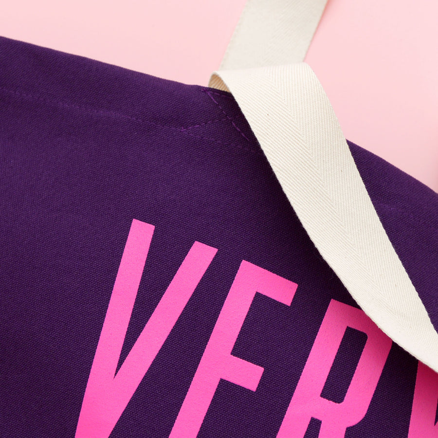 Very Merry - Plum Canvas Tote Bag