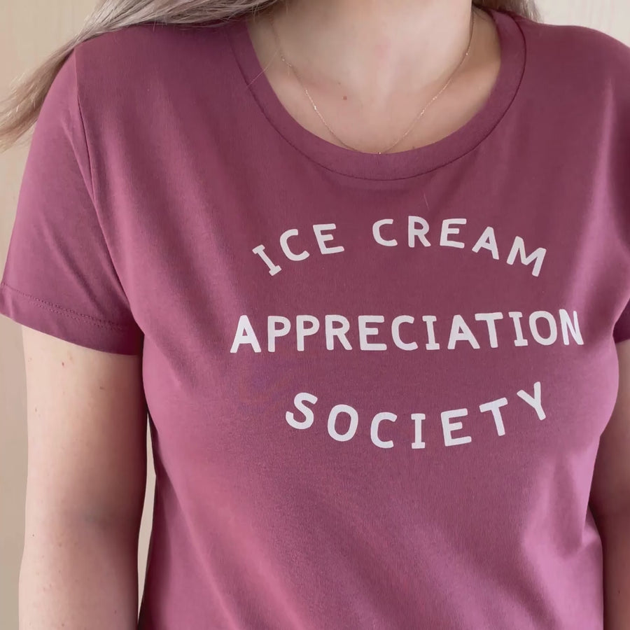 Ice Cream Appreciation Society - Women's Fitted T-Shirt - Berry