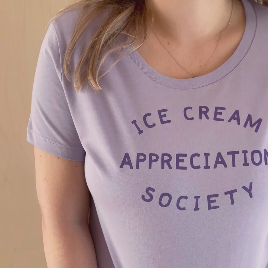 Ice Cream Appreciation Society - Women's Fitted T-Shirt - Lilac