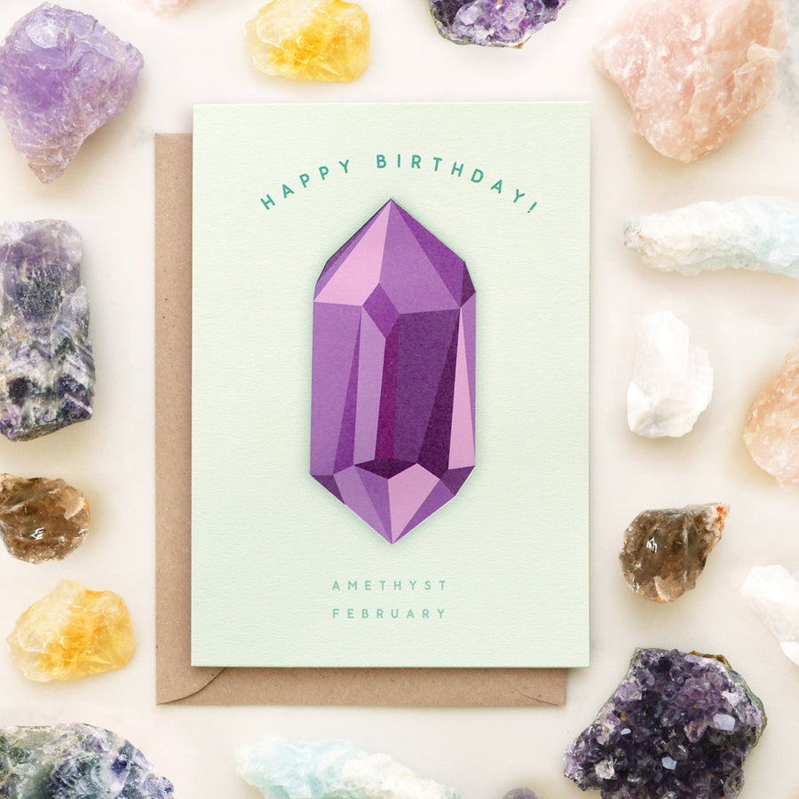 SECONDS - Birthstone Birthday Card