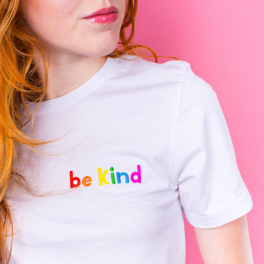 Be Kind - Embroidered T-Shirt