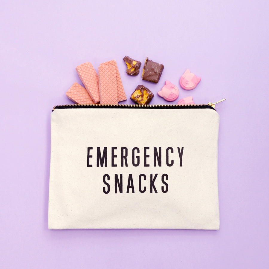 Emergency Snacks - Large Canvas Pouch