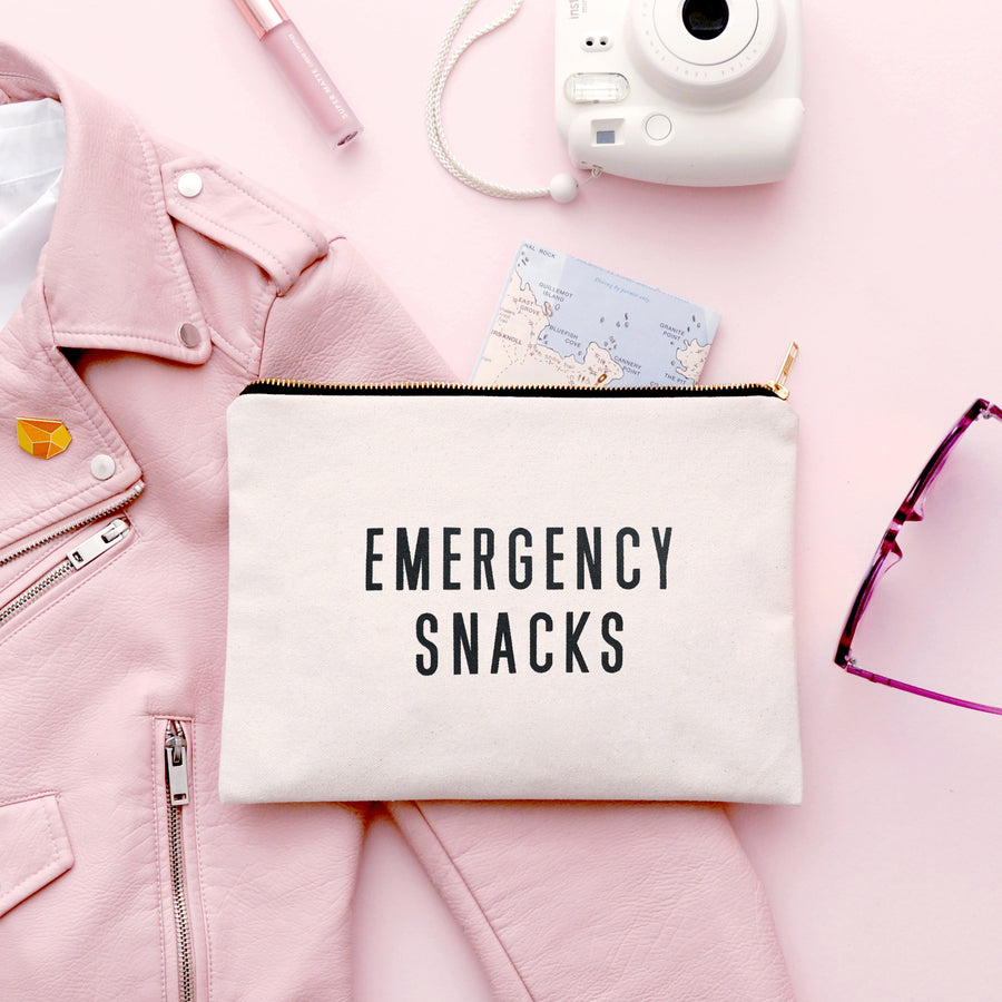Emergency Snacks - Natural Canvas Pouch