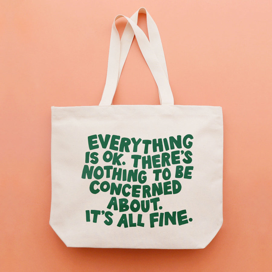 Everything is OK - Big Canvas Tote Bag