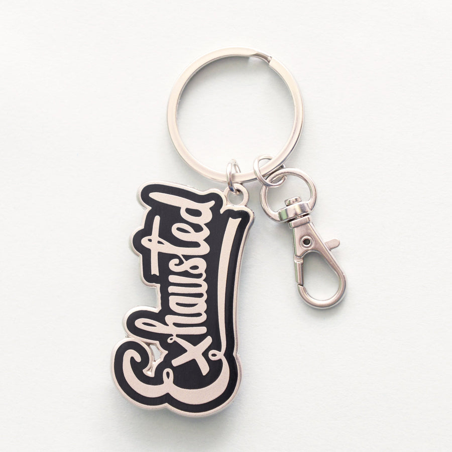 SECONDS - Exhausted - Enamel Keyring