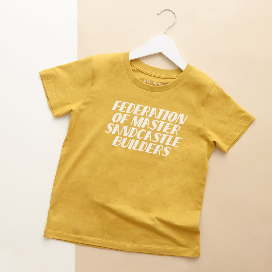 SECONDS - Federation of Master Sandcastle Builders - Kid's Tee - Sand
