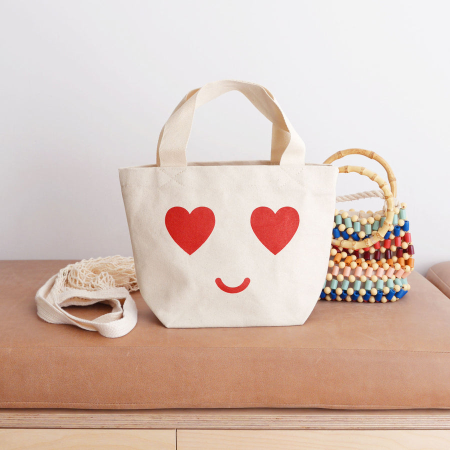 Heart Eyes - Little Canvas Bag