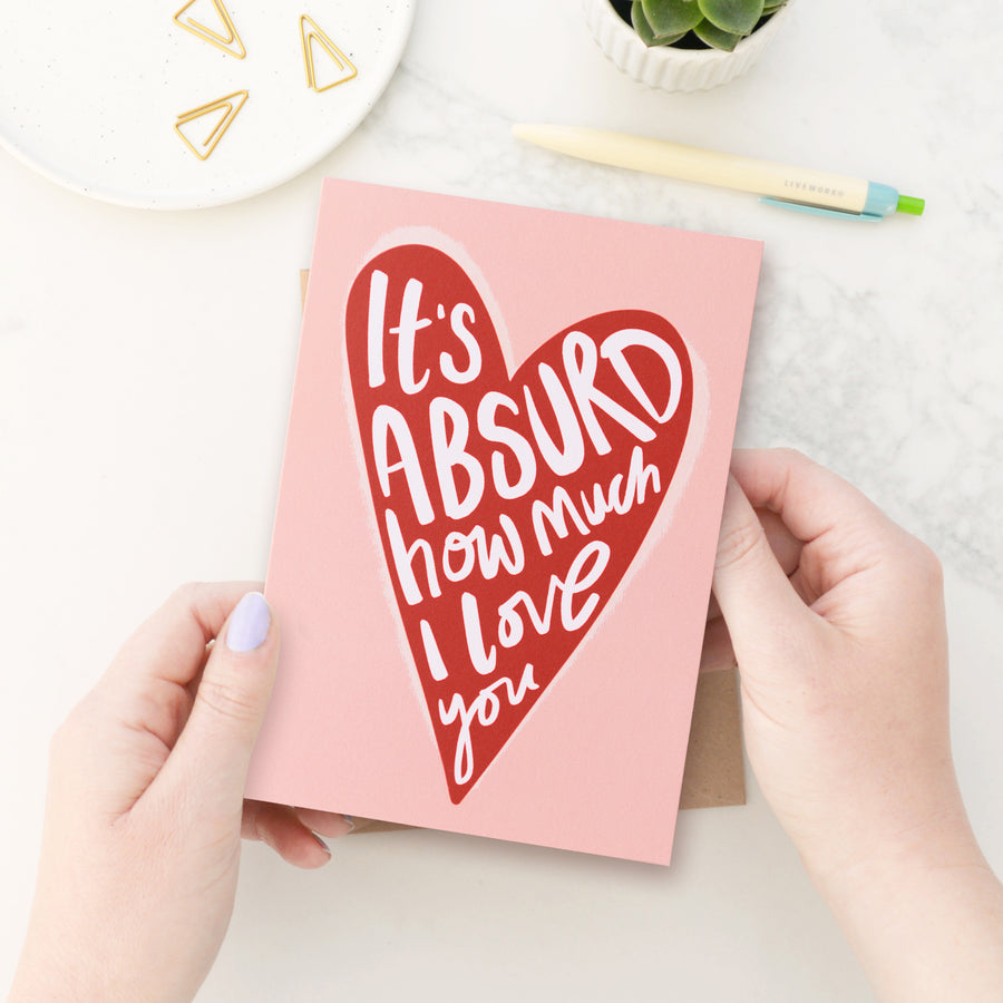 It's Absurd - Greeting Card - Red