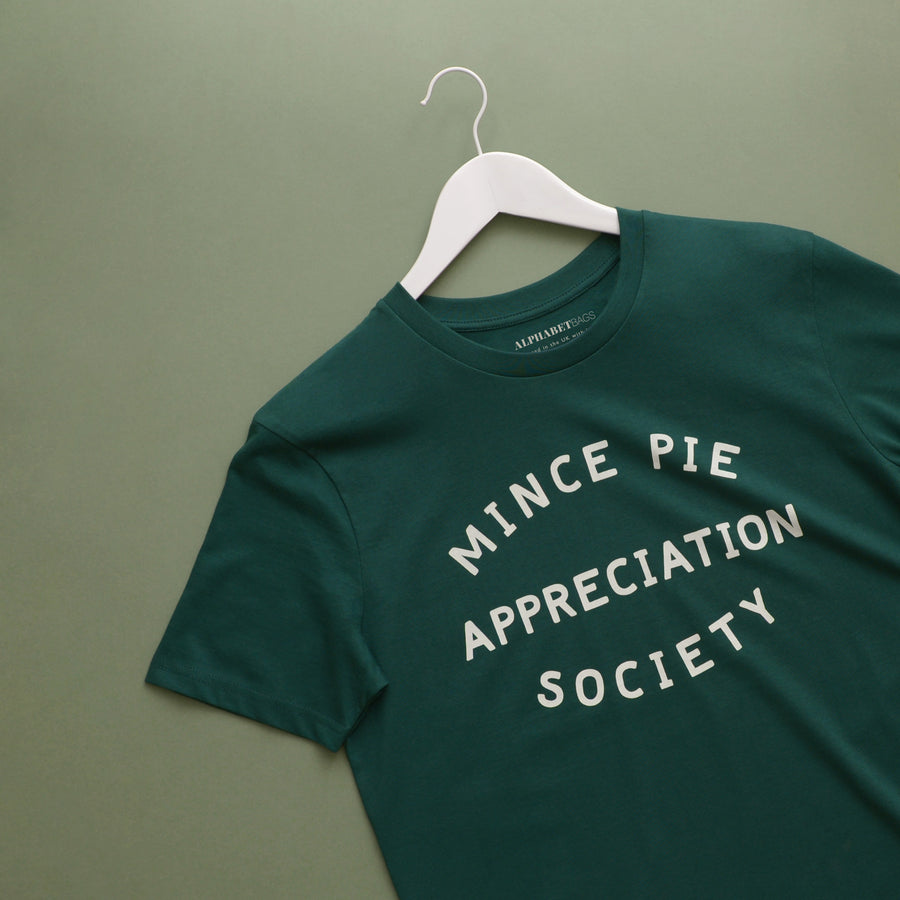 Mince Pie Appreciation Society - Unisex T-Shirt - Pine