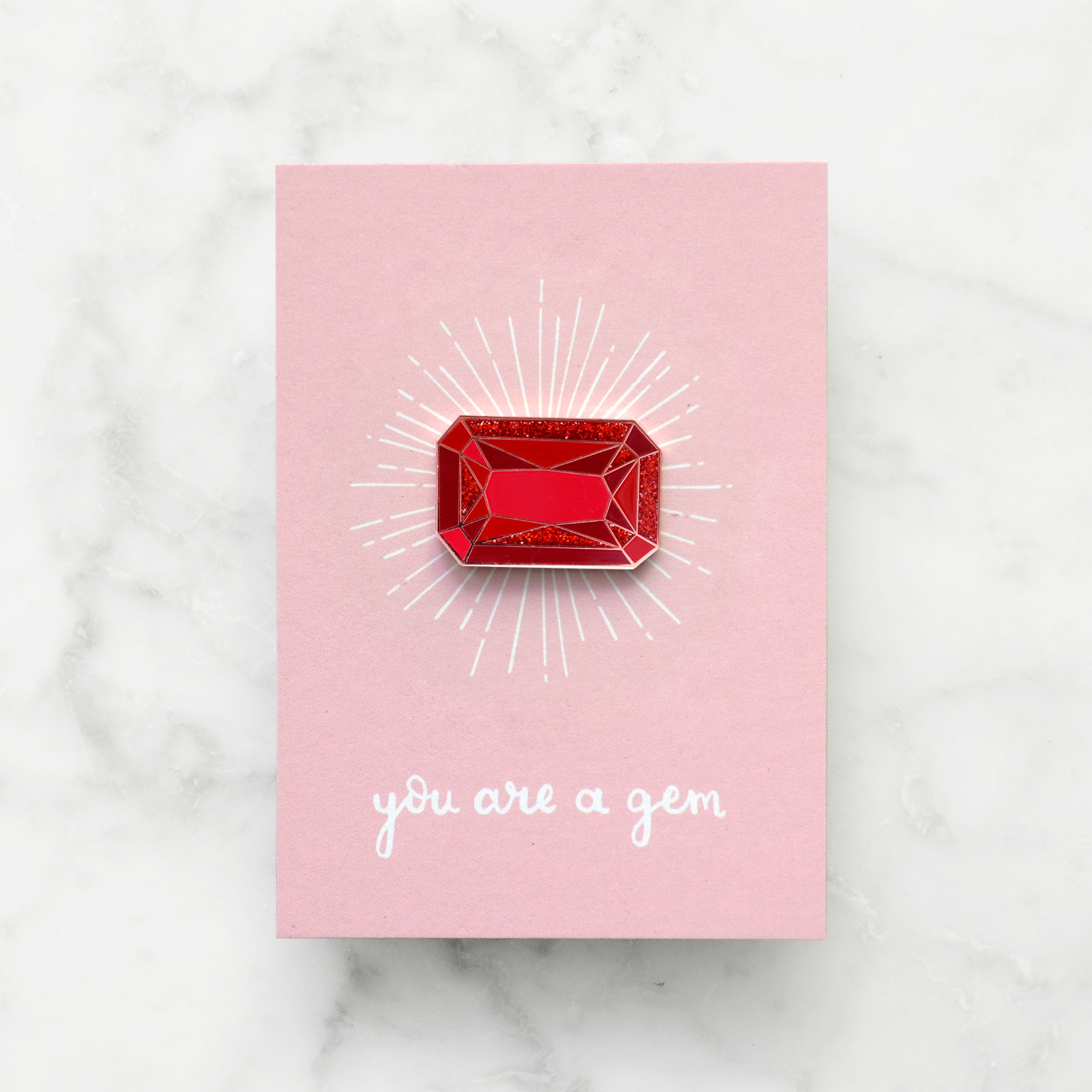 Ruby Gemstone Pin Alphabet Bags