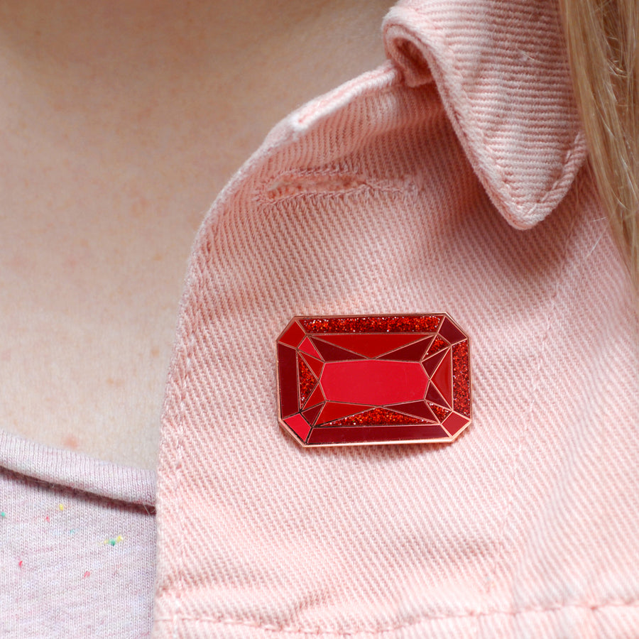 Ruby Pin Design Ruby - Gemstone Pin – Alphabet Bags