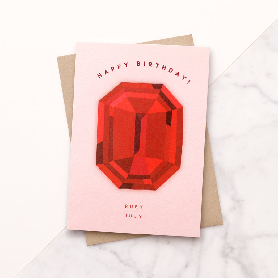 SECONDS - Birthstone Birthday Card