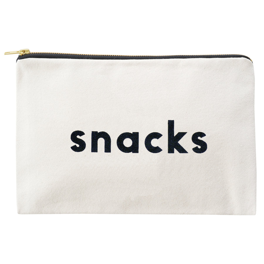 Snacks - Large Canvas Pouch