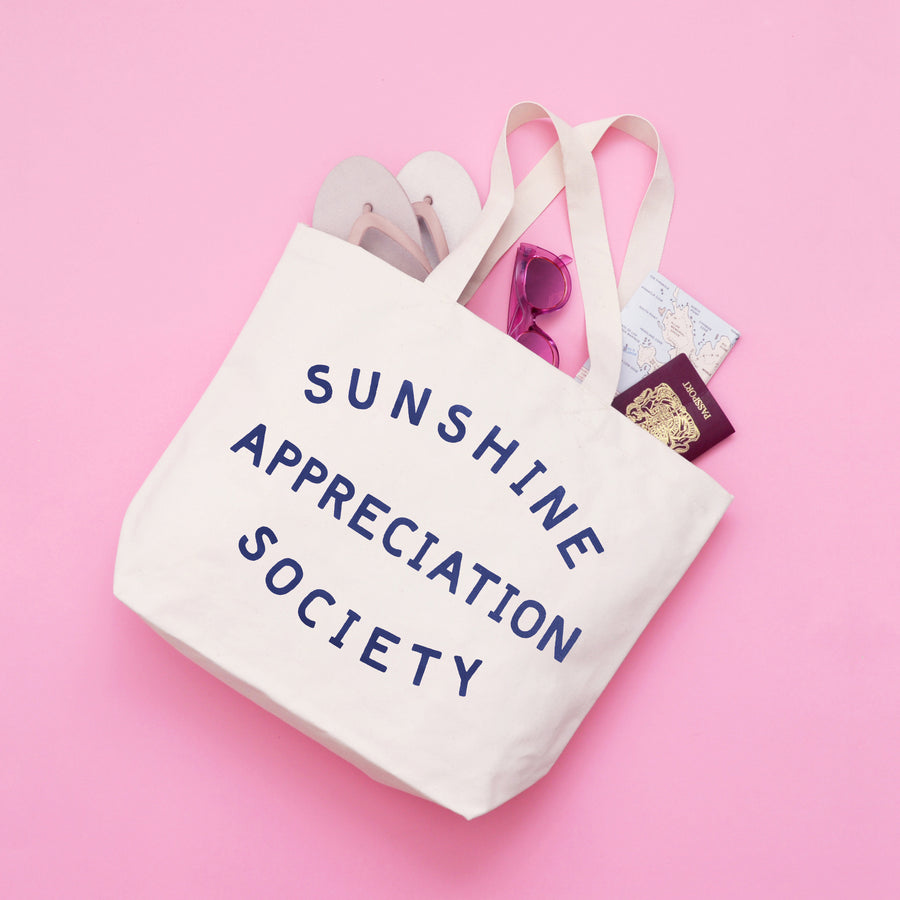 Sunshine Appreciation Society - Big Canvas Tote Bag