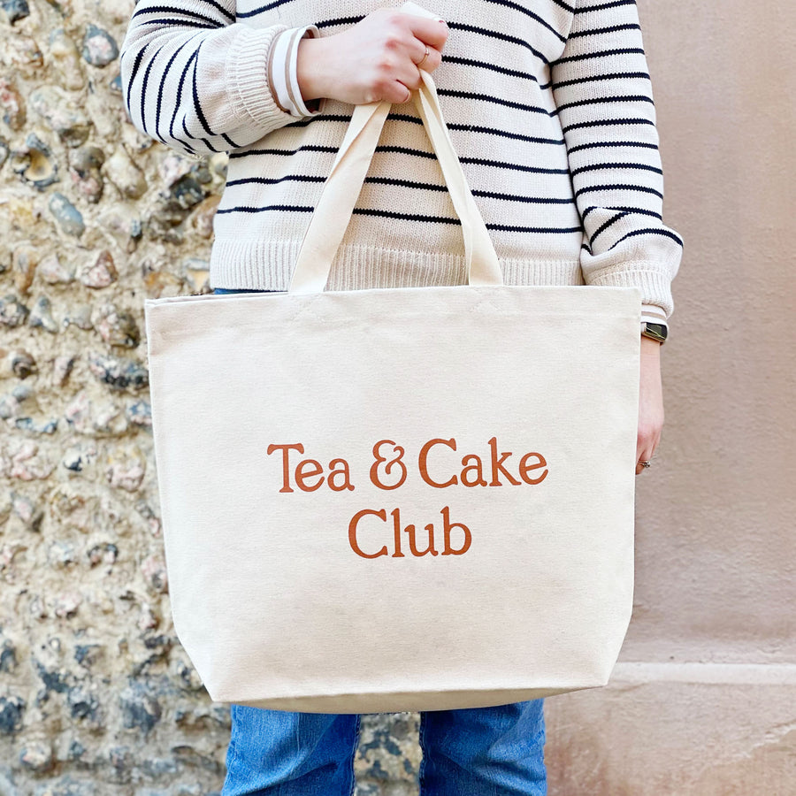 Tea & Cake Club - Big Canvas Tote Bag