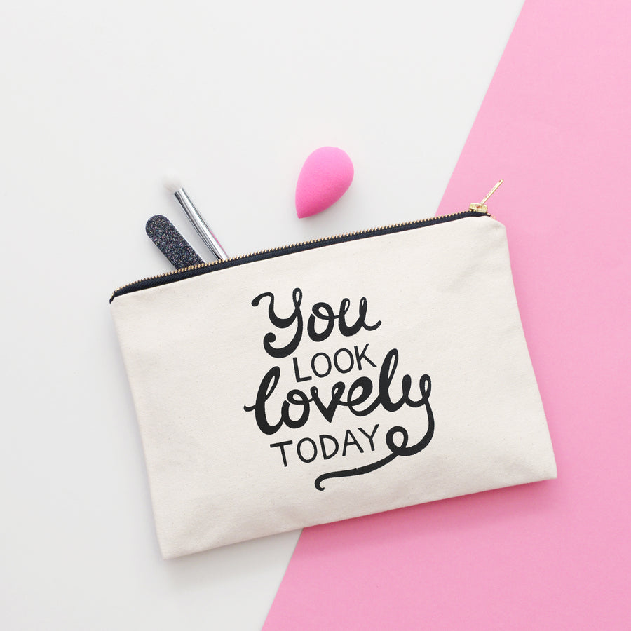 You Look Lovely Today - Large Canvas Pouch