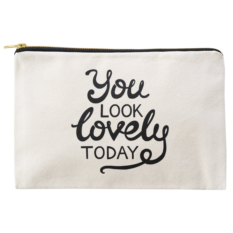 SECONDS - You Look Lovely Today - Large Canvas Pouch
