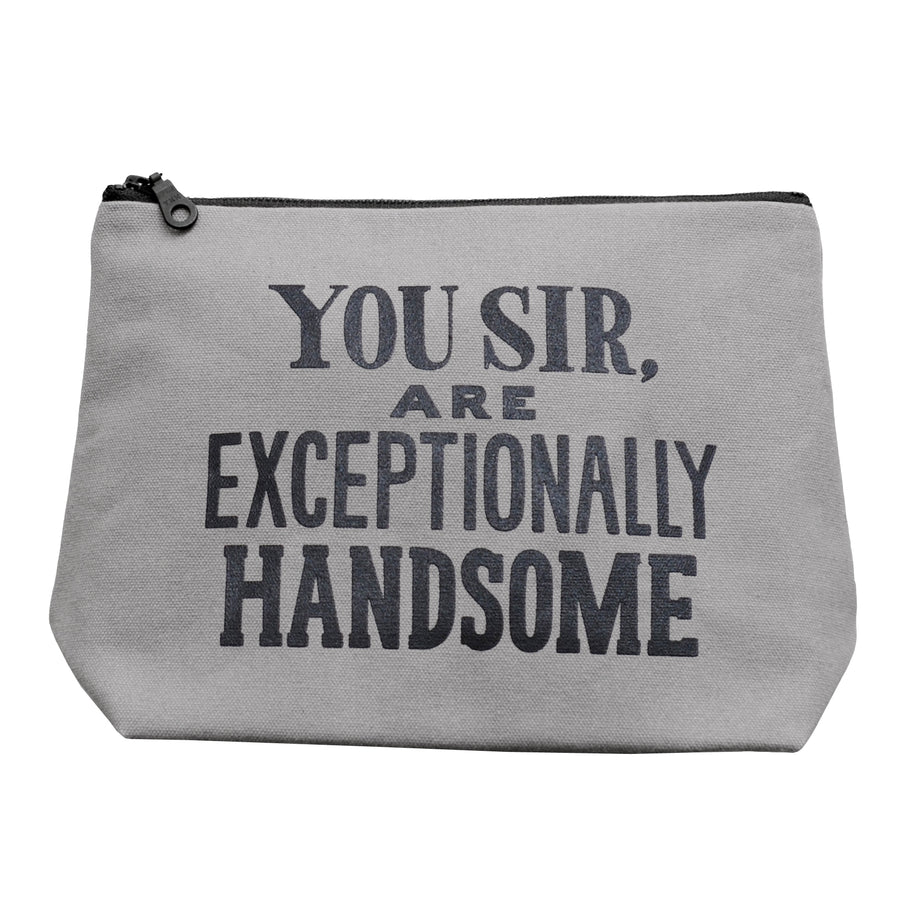 Exceptionally Handsome - Grey Wash Bag